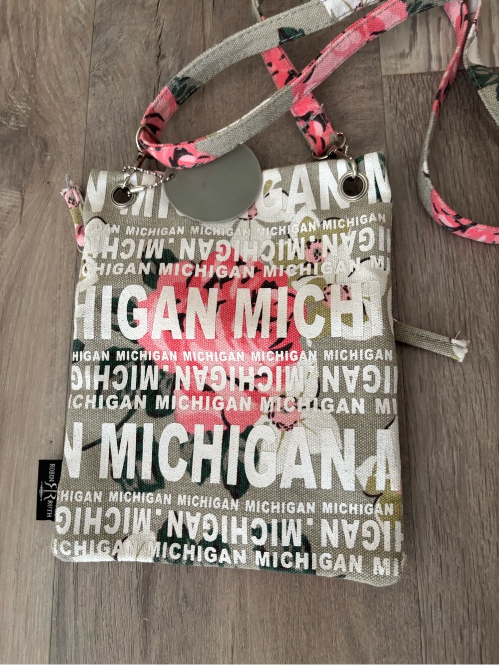 Michigan Floral Crossbody Bag - Pink & Green